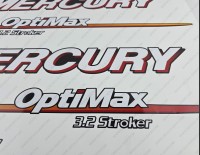 Mercury Racing 225XS Optimax 3.2 Stroker 2006-2012 Outboard Decal Kit